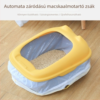 Nagy, vastag, egyszer használatos macskaalom-zsák macskatálhoz