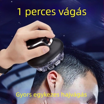 UFO formájú elektromos hajvágó férfiaknak – automatikus önápolás, kerámiapengék, brushless motor, forgó fej