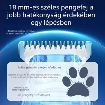 Új nemzetközi elektromos kisállatvágó, macskák mancsainak szőrének vágására, alacsony zajszintű, világítással, macskáknak és kutyáknak