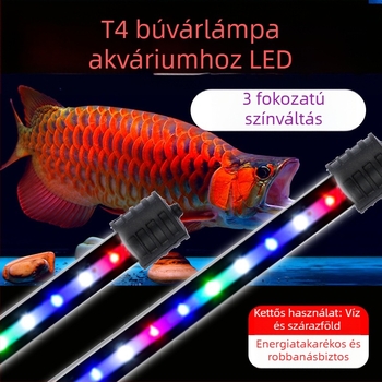 LED akváriumi fény, vízálló alámerülő lámpa halak számára, több színű LED, T4LED modell