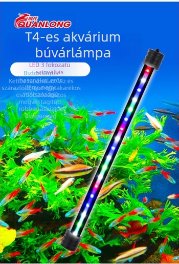 LED akváriumi fény, vízálló alámerülő lámpa halak számára, több színű LED, T4LED modell