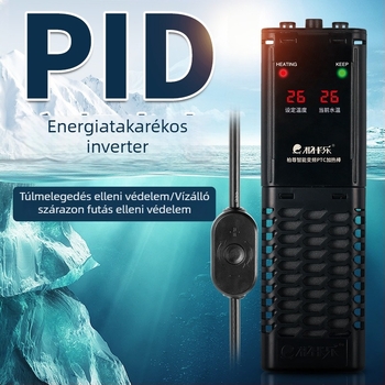 PTC akváriumi fűtőrúddal, automata hőmérséklet-szabályozással, energiatakarékos, kompakt tropikus halakhoz