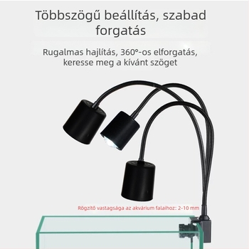 Mini akvárium spotlámpa, vízálló LED világítás hangulatkeltésre és dekoratív akváriumi tájépítéshez