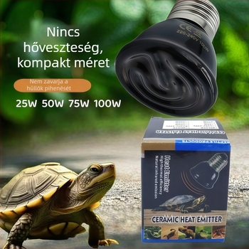 Kerámiás melegítő lámpa hüllőknek, fény nélküli, 25W, AI adaptív funkció
