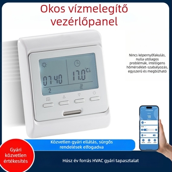 Intelligens padlófűtés termosztát digitális falra szerelhető panellel beltéri központi klímához