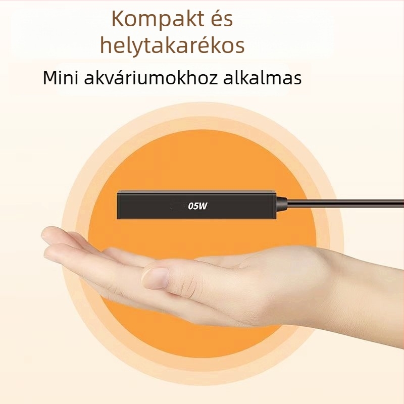 USB mini fűtőrúddal Betta akváriumhoz – kis fűtő a mikroakváriumokhoz