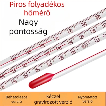 Üveg rúd hőmérő víz- és olajhőmérséklethez – magas pontosságú ipari, laboratóriumi és háztartási használatra ( higany/alkohol )