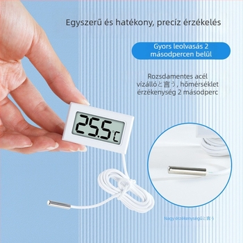 Sondával ellátott digitális hőmérő akvárium és hűtőszekrény számára – magas pontosságú elektronikus hőmérséklet-érzékelő