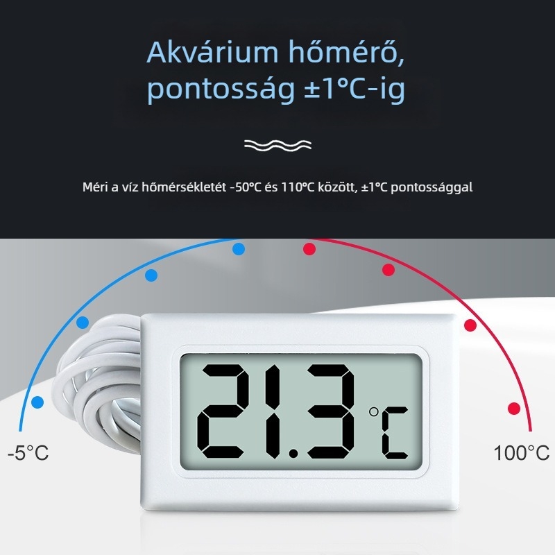 Sondával ellátott digitális hőmérő akvárium és hűtőszekrény számára – magas pontosságú elektronikus hőmérséklet-érzékelő