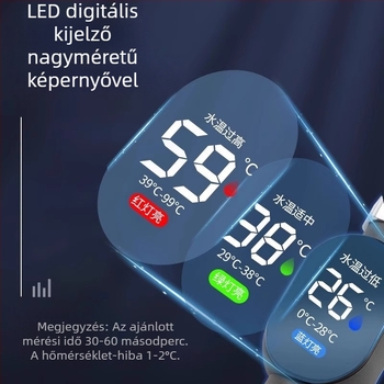 Háztartási fürdővíz-hőmérő látható LED kijelzővel babák és gyerekek fürdetéséhez