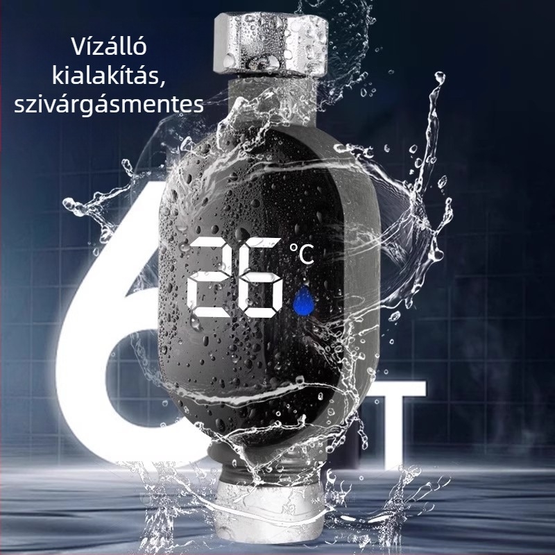 Háztartási fürdővíz-hőmérő látható LED kijelzővel babák és gyerekek fürdetéséhez