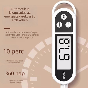 Konyhai digitális szondás hőmérő ételekhez, vízhez, tejhez, olajhoz és kenyérsütéshez