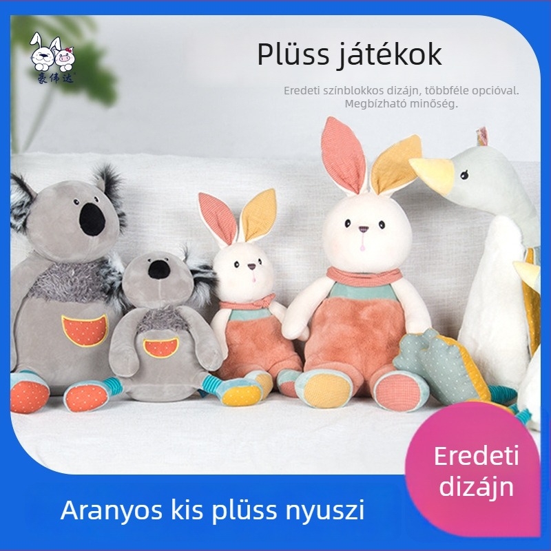 Nyuszi plüssjáték gyerekeknek — alvótárs, megnyugtató, puha