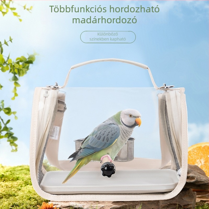 Kompakt madárhordozó táska papagájok és kisméretű háziállatok számára