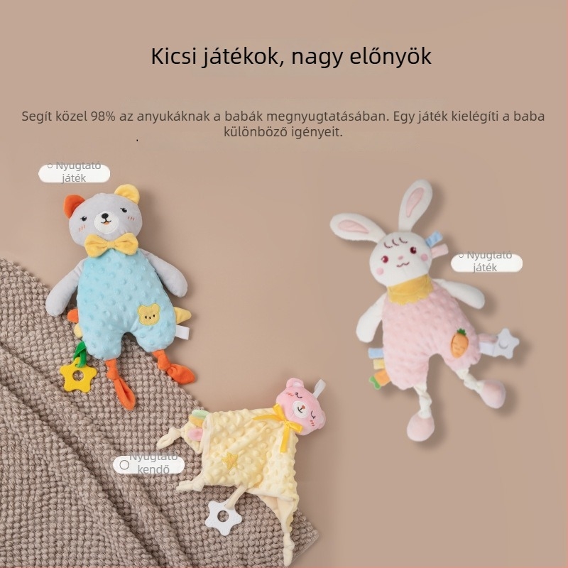 Csecsemőknek készült nyugtató plüssfigura – harapásbiztos, kényelmes társ