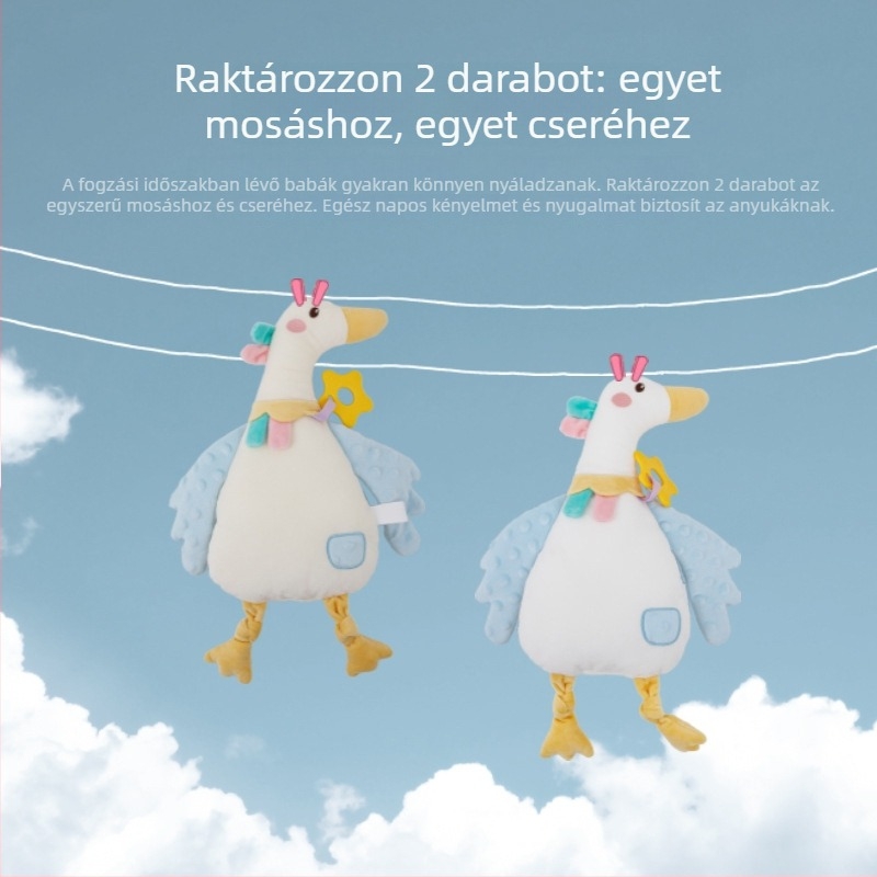 Csecsemőknek készült nyugtató plüssfigura – harapásbiztos, kényelmes társ