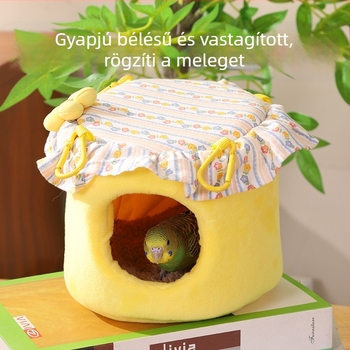 Meleg téli papagájfészek — függő alvófészek, poliészter madárfészek