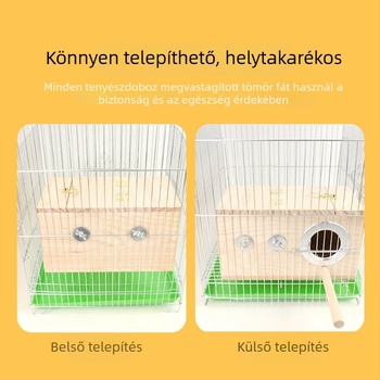 Fából készült papagájtenyésztő doboz, függő fészek, meleg madárkalitka kiegészítők