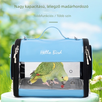 Moorpet madár táska, átlátszó, lélegző, papagáj és cockatiel számára, vállon hordozható