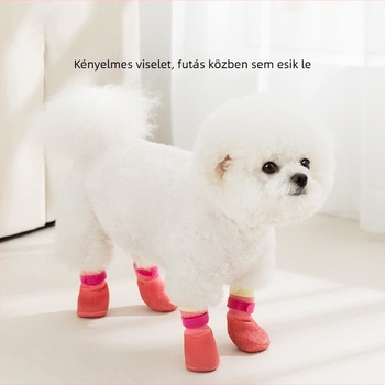 Négy évszakos vízálló háziállat zokni kültéri sétákhoz, színes, kopásálló és csúszásmentes talppal, kis méretű kutyáknak és macskáknak