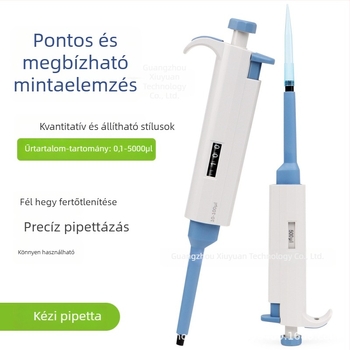 Állítható egycsatornás mikropipetta, 5–5000 µL, mintavételi analízishoz