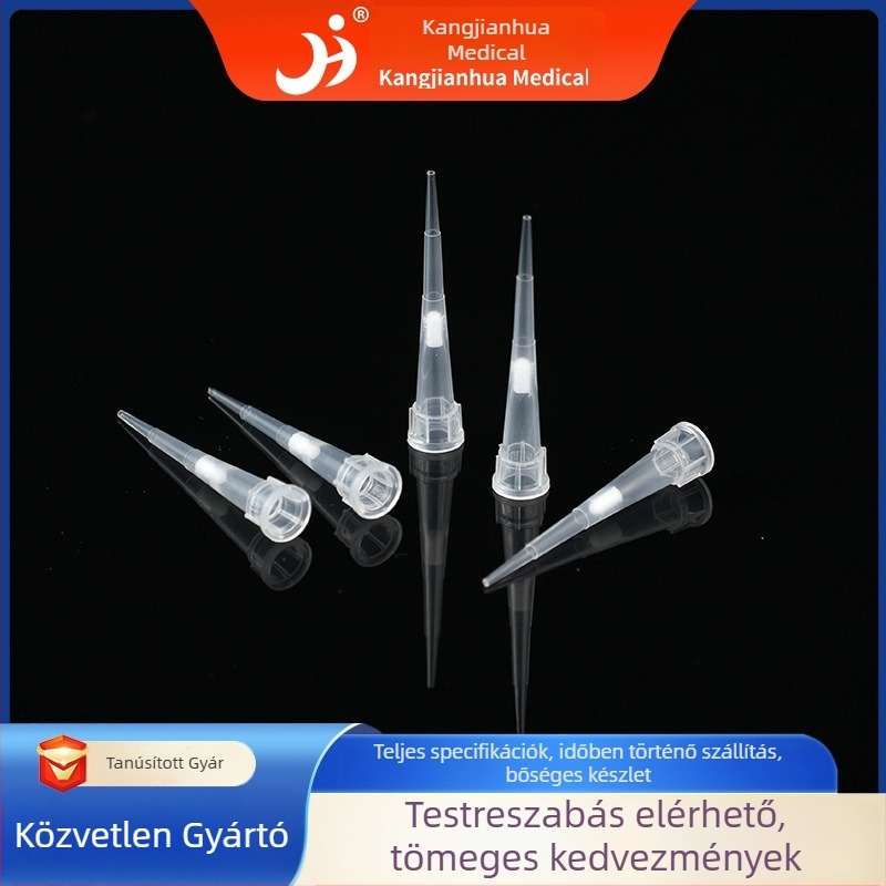 Dobozos szűrőcsúcsok 10 mL–10 mL-es pipettahegyek, laboratóriumi használatra
