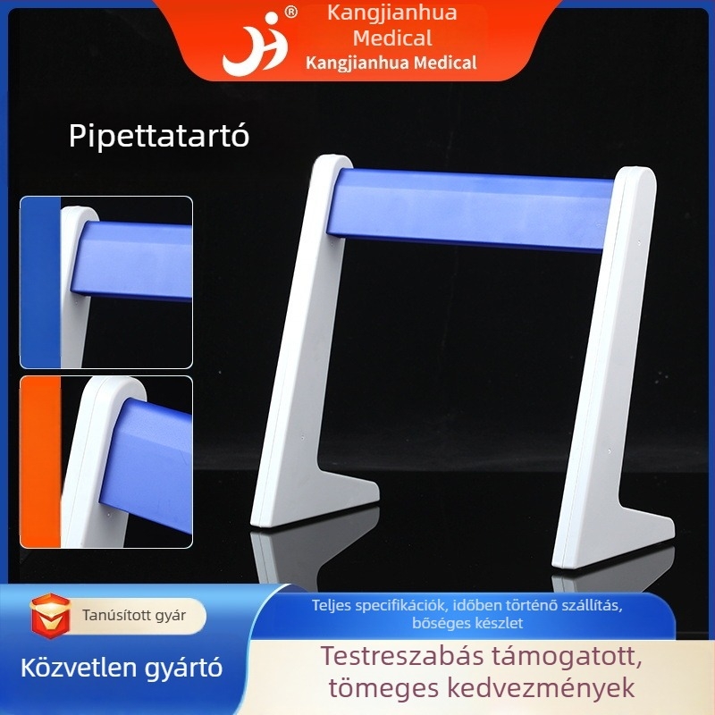 3/4/5/6 lyukas pipettatartó, A-típusú, kétoldalas műanyag, dönthető függesztéshez
