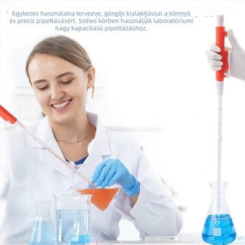 Állítható kézi pipetta 0,1–100 ml laboratóriumi használatra