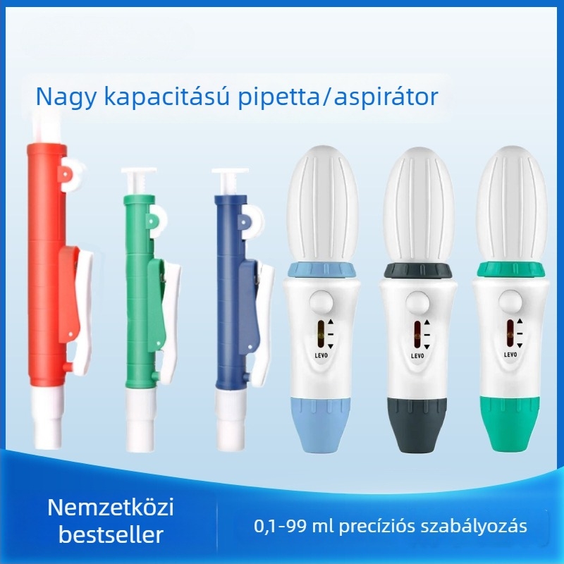 Állítható kézi pipetta 0,1–100 ml laboratóriumi használatra