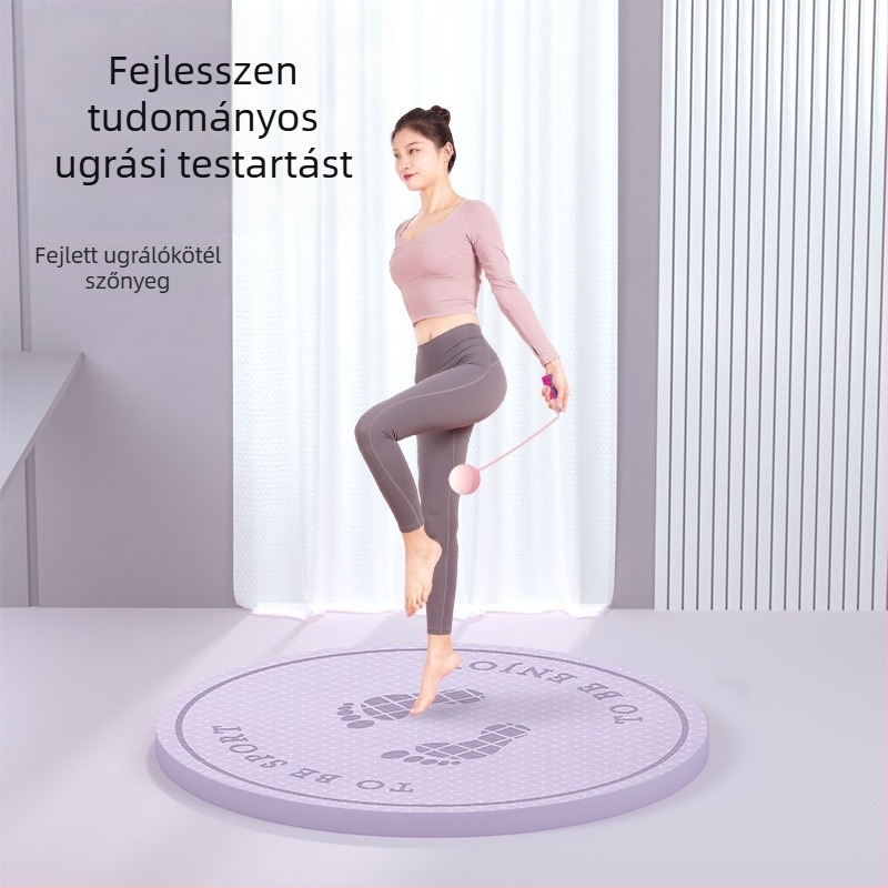 Kötél nélküli ugrólap, vastag, hangszigetelő és ütéscsillapító, kör alakú csúszásmentes edzőmatrac otthoni használatra, csendes gyerekeknek