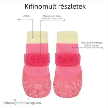 Összes évszakra tervezett kutyacipő, csúszásmentes és vízálló talppal, valamint puha, kopásálló zoknival, Shiba Inunak és Bichon Frisé számára