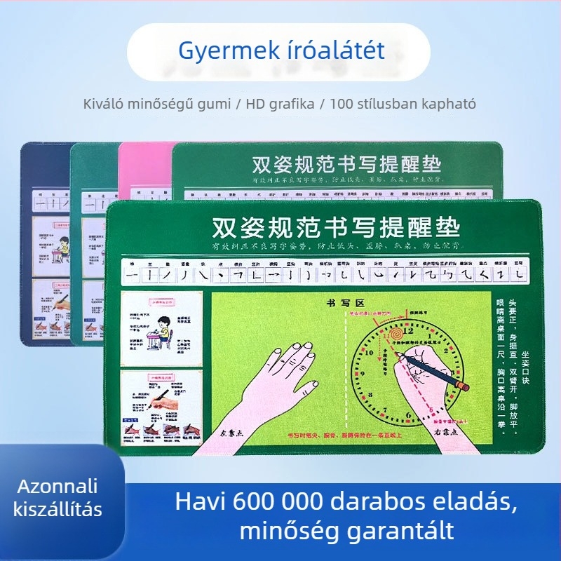 Gyerekeknek készült írási pad a helyes testtartásért, logó testreszabással