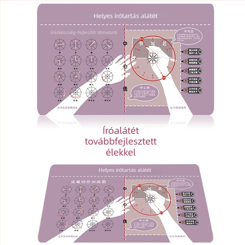 Gyerekeknek készült írási pad a helyes testtartásért, logó testreszabással