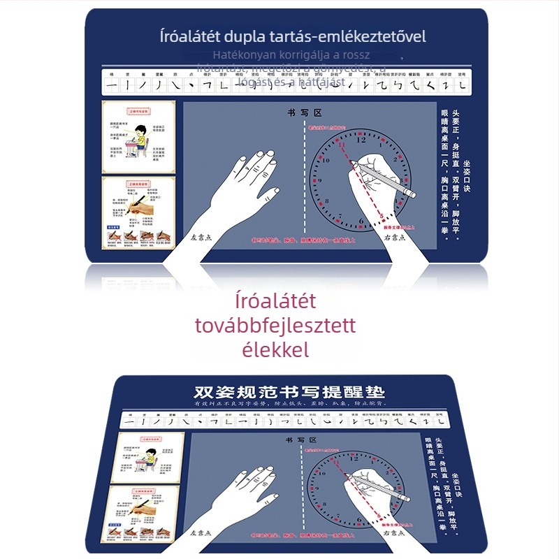 Gyerekeknek készült írási pad a helyes testtartásért, logó testreszabással