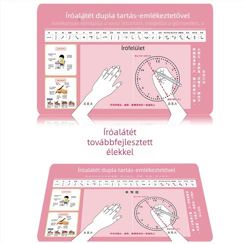 Gyerekeknek készült írási pad a helyes testtartásért, logó testreszabással