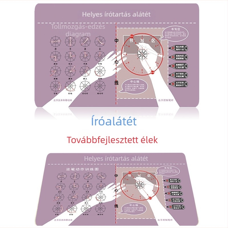 Gyerekeknek készült írási pad a helyes testtartásért, logó testreszabással
