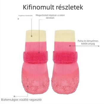 Négy évszakos kutya mancsvédők, csúszásmentes, vízálló, puha talpú, kopásálló cipők, Shiba Inu, Bichon és Corgi számára