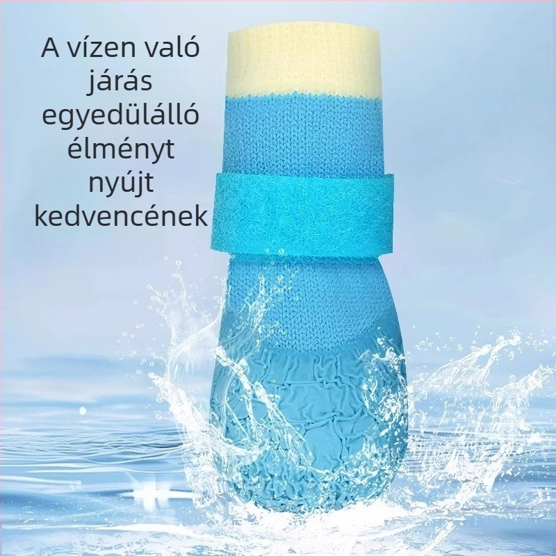 Négy évszakos kutya mancsvédők, csúszásmentes, vízálló, puha talpú, kopásálló cipők, Shiba Inu, Bichon és Corgi számára