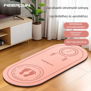 TPE professzionális ugrókötél matrac, szélesebb és vastagabb, hangszigetelés és ütéscsillapítás, csúszásmentes edzés- és jóga matrac, 140 x 62,5 cm