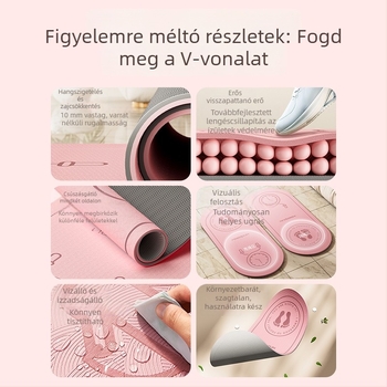 TPE professzionális ugrókötél matrac, szélesebb és vastagabb, hangszigetelés és ütéscsillapítás, csúszásmentes edzés- és jóga matrac, 140 x 62,5 cm