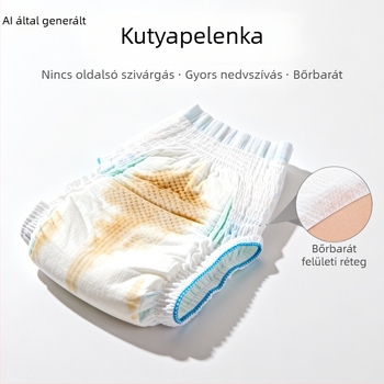 Cat Face Kutya Pelenka, XL, 10 db, Rajzfilm-stílusú, Higiénikus nadrágok háziállatoknak, Anyag: puha cellulóz/polimer