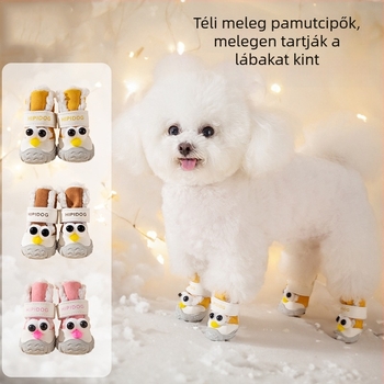 Őszi-téli kutyapapucs meleg belsővel, csúszásmentes, tartós, kicsi és közepes méretű ebeknek