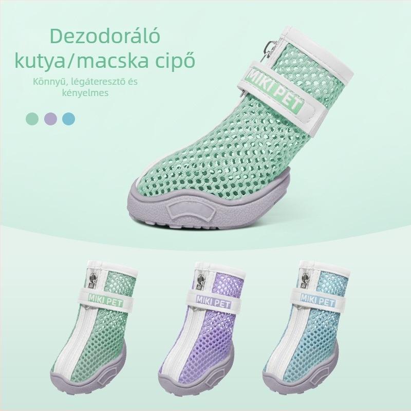 Kutyacipők lágy talppal, kis- és közepes testű ebeknek – csúszásmentes, vízálló és lélegző lábvédők (Bichon Frisé)