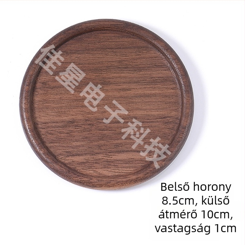 Természetes fa poháralátét egyedi logó gravírozással, skandináv stílus, több faopcióval, 10×10 cm