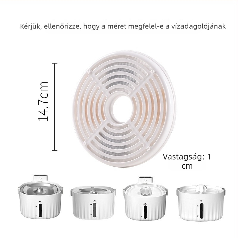 Intelligens állatvíz adagolóhoz aktív szén szűrőbetét – cserélhető szűrő az automata vízadagolóhoz (macska és kutya) – 2 db
