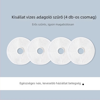 Háziállatok itatójához való szűrőpatron aktív szénnel és szűrővattával, automatikus víztisztítás macskáknak és kutyáknak