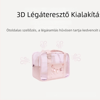 PINCOOL PU macska- és kis kutya szállító táska, lélegző, széles kilátással, hordozható kimenő táska macskáknak és kiskutyáknak 5 kg-ig