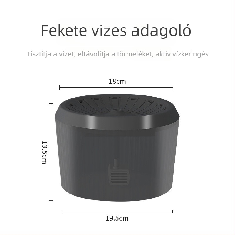 Új háziállat-ivóvíz adagoló szivárgásmentes áramlással, automatikus keringéssel és szűréssel macskáknak és kutyáknak