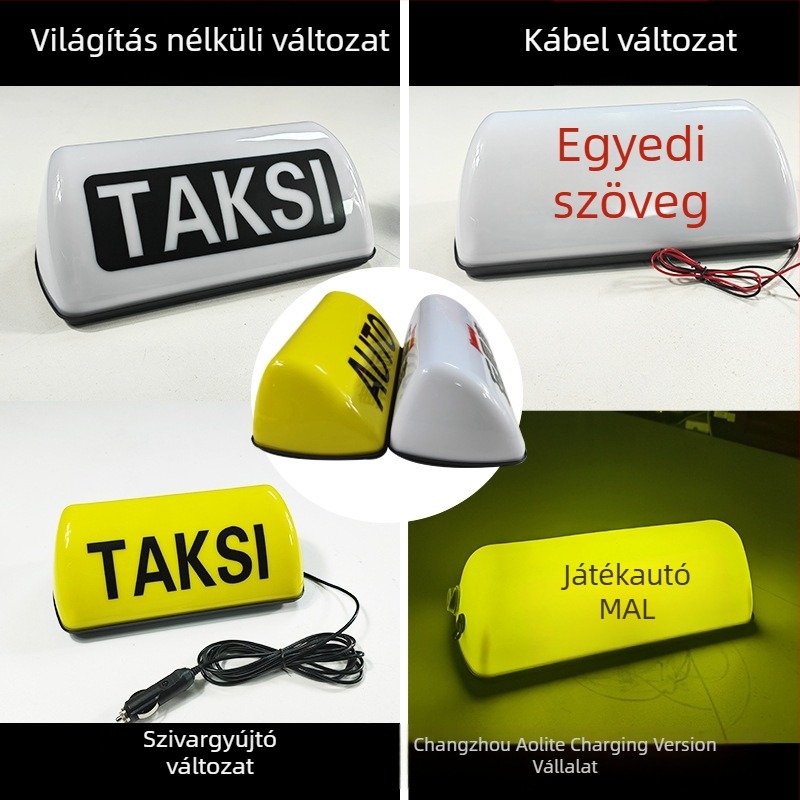 Kalart OLT-2910 12V LED taxi tetőlámpa mágneses alapú, újratölthető