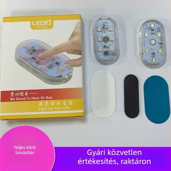 LED autó belső világítás érintéses vezérléssel, USB töltés, tető- és csomagtartó világítás, univerzális illeszkedés